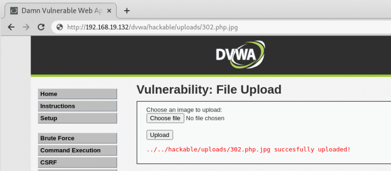 DVWA Uploaded_Succesfully