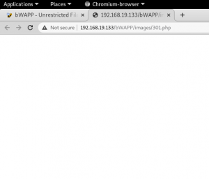 bwapp 301 uploaded succesfully